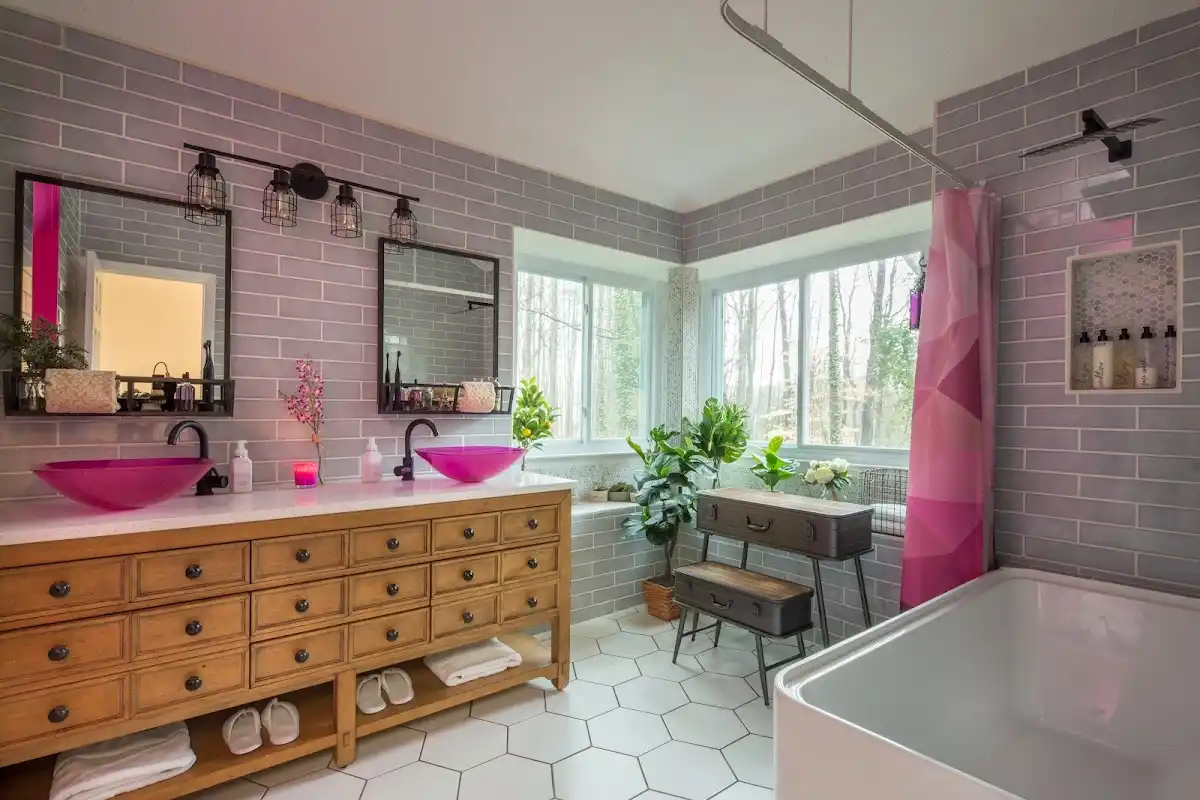 Bathroom renovation after water damage restoration in Matawan